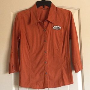 Three quarter sleeve Harley Davidson top